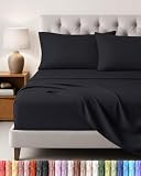 Utopia Bedding Juego de Sabanas 4 Piezas, 180x200cm, Negro