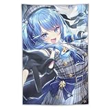 壁タペストリー おしゃれアニメ柄 VTuber すいちゃん 布ポスター 壁掛け タペストリー 大判 【雰囲気転換 背景 多機能】 インテリア 壁掛けアート 模様替え モダン 装飾用品 部屋 ホームインテリア マンションの飾り小物 窓カーテン 使いやすい 40"x60"