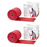 CanDo Twin-Pak Exercise Band, Red, 100 Yard