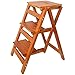 Drewniane drabinki składany taboret z litego drewna drabina krzesło wielofunkcyjne drewniane krzesło drabinka składana półka drabinka 3 stopnie do dekoracji wnętrz i biblioteki