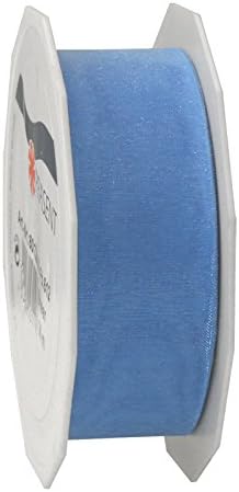 C.E. Pattberg Sheer Organza Ribbon Light Blue, 27 Yards Gift Wrap Ribbon, 1 inch Width