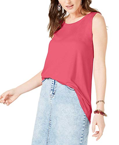 Style & Co. Womens Swing-Fit Tank Top (Pink Burst, Medium)