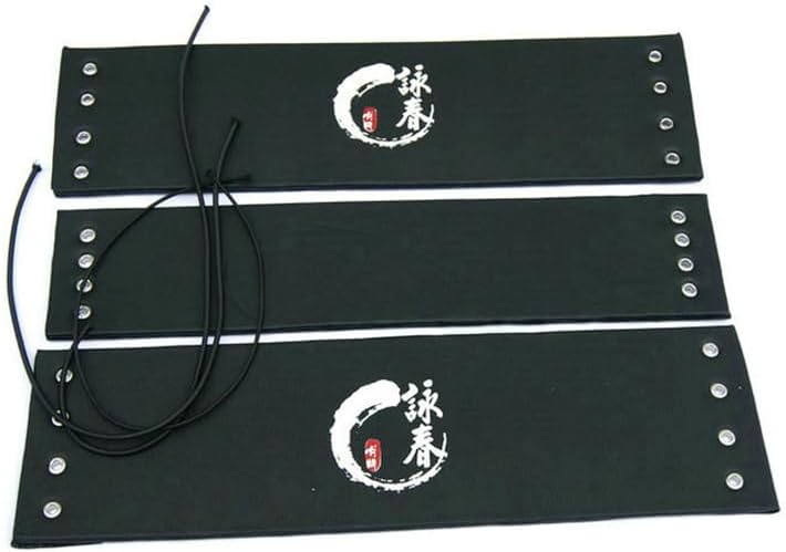 Jungle Leopard Wing Chun Wooden Dummy Pads Kung Fu Hands Exercise PU Leather Protective Boxing Pad