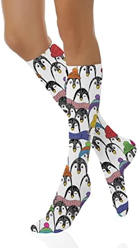 GULTMEE Fashion Compression Socks,Performance Cushioned Athletic Crew Socks for Running,Athletic