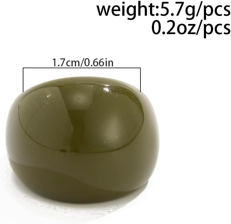 Chunky Acrylic Ring for Women Colorful Resin Knuckle Finger Rings Trendy Y2k Statement Ring Minimalist Statement Ring Trendy Retro Resin Finger Jewelry - Image 5