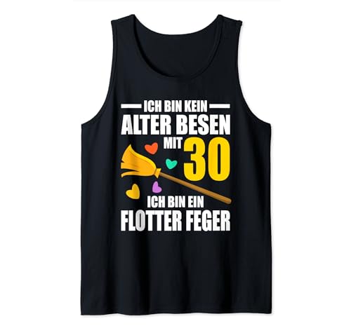 Junger Feger Frauen 30 Jahre 30. Geburtstag Alter Besen Tank Top