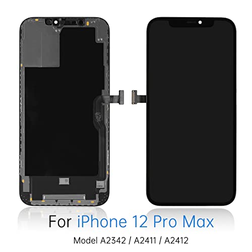Yodoit for iPhone 12 Pro Max Screen Replacement Kit FHD LCD COF Display Glass 6.7 Inch 3D Touch with Repair Tool Kit Protective Film Black by Yodoit - Used condition - Image 4