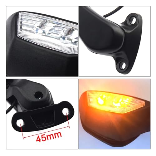 Espejos retrovisores con luz de intermitentes para Kawasaki Ninja ZX6R 2009-2024 y ER6F 5