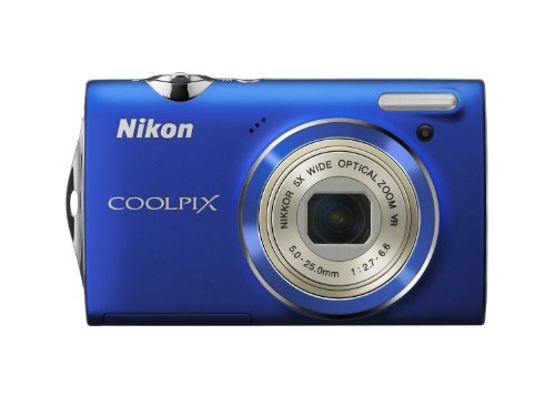 Nikon Coolpix S5100 Digitalkamera (12 Megapixel, 5-fach opt. Zoom, 6.7 cm (2.7 Zoll) Display, HD-Videofunktion) blau