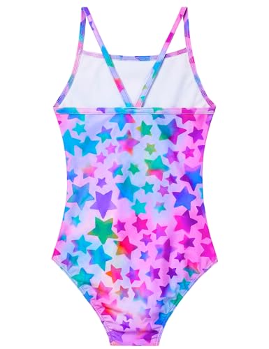 Image of Girls Swimsuits One-Piece Bathing Suits Multicolor Kids Sport Summer Beach Swimwear for 2-10 Years Old