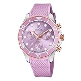JAGUAR Reloj modelo J890/2 de la colección WOMAN, caja de 38,50 / 38,50 mm lila con correa de caucho lila para señora