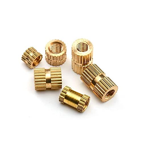 Yrthongxy YRthongXy Messing Rändel Gewindeeinsätze, 100 Stück