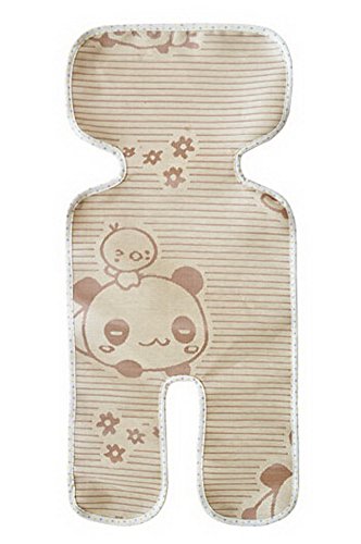 Carros de verano Mats reutilizable Cochecito de lino Mats Liner para Cochecito (café Panda)