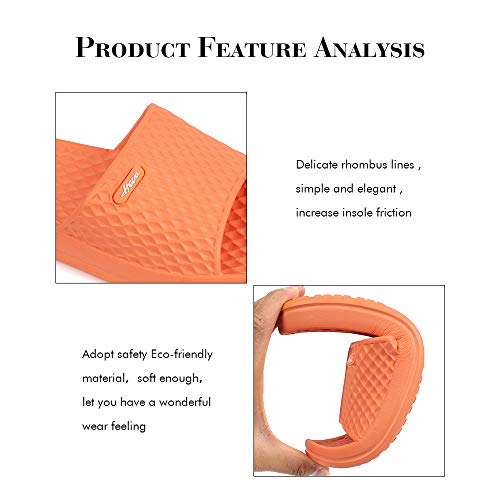 Funkymonkey Womens Bathroom Shower Slippers Indoor Home Beach Non Slip Sandal (6 M Us, Orange) #TOP3