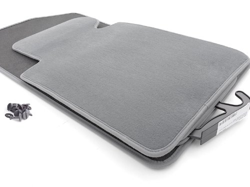 KH Teile vloermatten/velours automatten originele kwaliteit stoffen matten 4-delig grijs