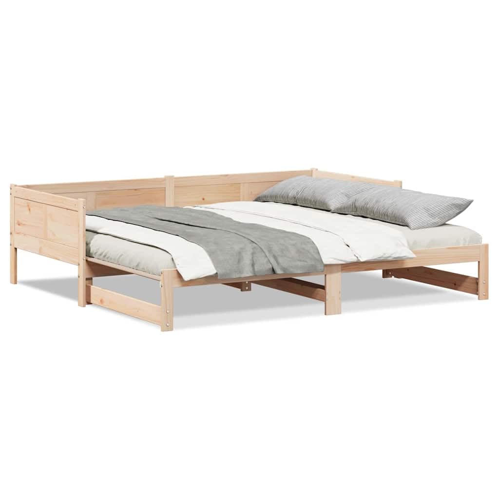 Générique Lit escamotable 90x200 cm Bois Massif pin,Meubles,Lits & Accessoires,Lits & Cadres de lit,Marron,31.5 KG,834678