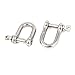Aexit 316 Stainless Chain & Rope Fittings Steel Wire Rope Screw Bow U Shackles Silver Wire Rope Clips Tone 2PCS