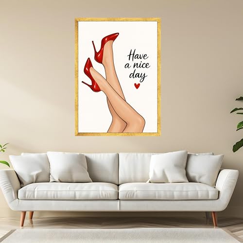Tableau décoration intérieure chic motif mode féminine format 50x75 cm - 2
