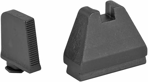 Miniatura 2 de AMERIGLO Juego de altura 9XL negro. Compatible con Glock (excepto 42,43 variantes), 9XL alto negro dentado .500 pulgadas frontal, negro plano .600