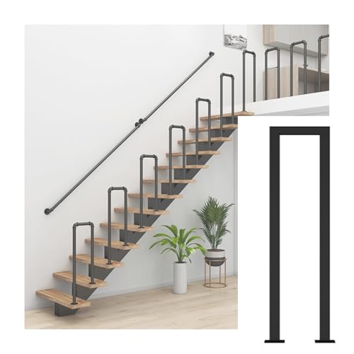 Balustres d'escalier en fer forgé pour sécuriser un sol sans mur d'appui