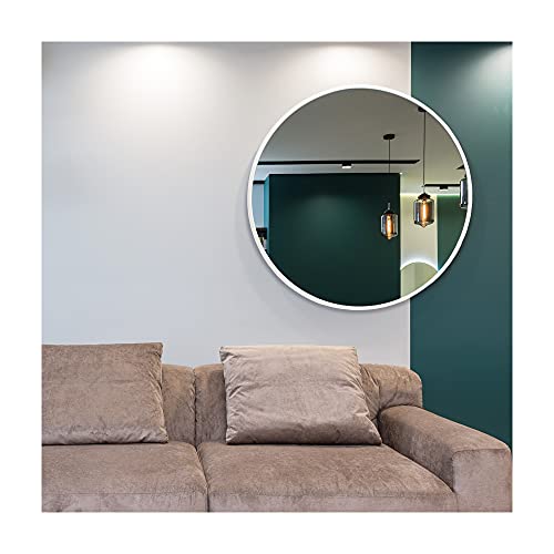 Muzilife - Specchio rotondo in vetro, diametro di