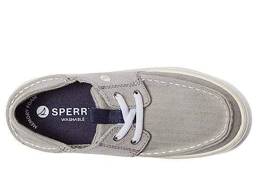 Sperry Boy's Offshore Lace Washable (Little Kid/Big Kid) Grey 4 Big Kid M2