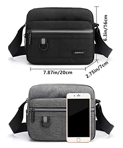 Small Canvas Crossbody Bag for Men,Small Shoulder Bag, Mini Messenger Bag for Cell Phone, Portable mobile phone coin bag4