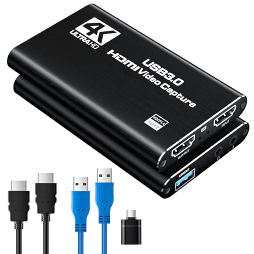 Newhope HDMI Capture Card für Streaming, Full HD 1080P 60FPS Capture USB 3.0 Game Audio Video Capture Card,für Streaming Kamera/Xbox/PS4/PS5/Switch/PC