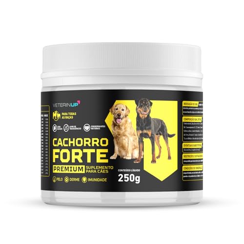 Melhor Plano de Saúde para Cachorro →【Detalhe por Detalhe!】 Suplemento Cachorro Forte Premium em Pó para Cães | Super Suplemento Canino para Imunidade, Queda de Pelos e Energia, Ação Anti-inflamatória nas Articulações | 250g – Cachorro Forte