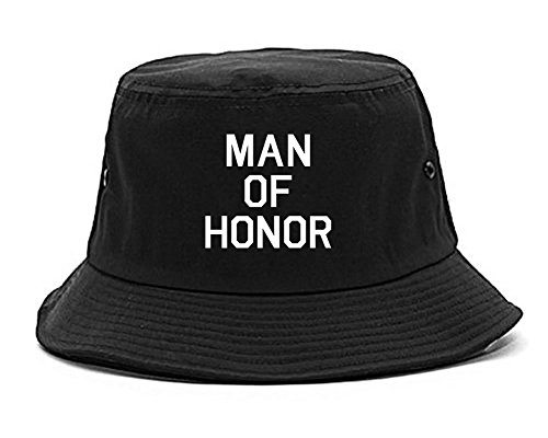 Man of Honor Funny Bachelor Party Wedding Mens Bucket Hat Black