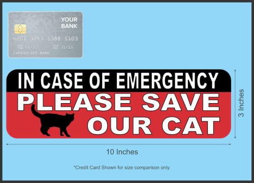 Imán StickerTalk In Case Of Emergency Please Save Our Cat 10x3 in miniatura 3