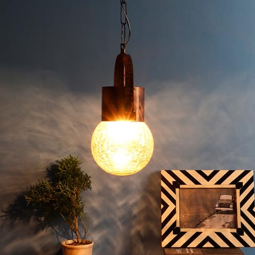 Image of ELIANTE Metal Hanging Light Copper Pendant Light for Living Room, Bedroom, Dining Room, Kitchen | 3 Years Warranty | Free - LED LAMP