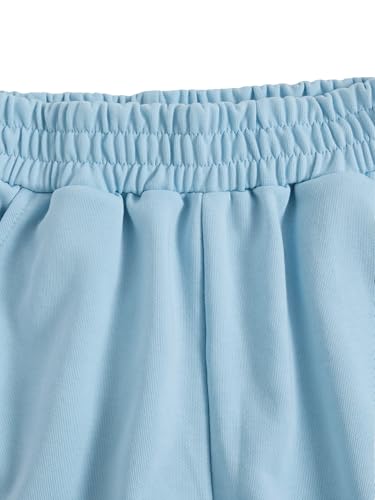 Image of Verdusa Girl's Sweatpants Graphic Embroidery Straight Leg Athletic Pants with Pockets