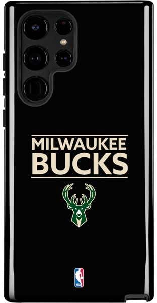 Skinit Pro Phone Case Compatible with Galaxy S22 Ultra - Officially Licensed NBA Milwaukee Bucks Standard - Green Design