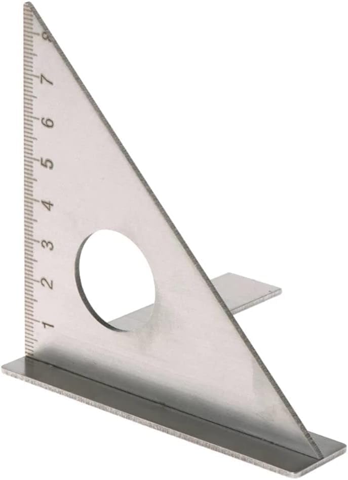 45/90 Degree Woodworking Ruler Stainless Steel 3D Triangle Square Rafter Speed Square T and Tri Angle Square Mulit-Scribe Tools