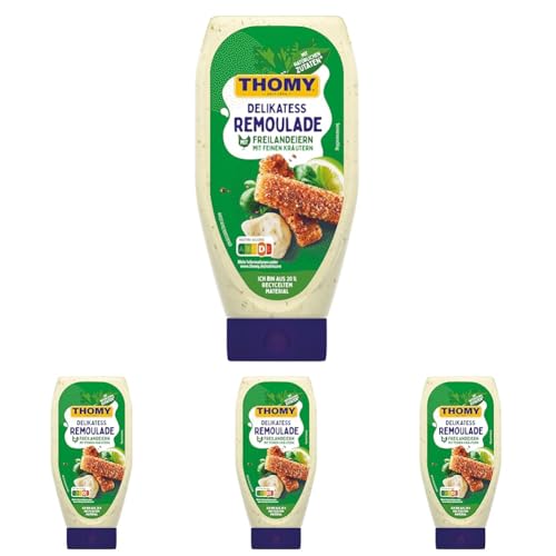 THOMY Delikatess-Remoulade - Squeeze-Flasche, 4er Pack (1 x 500ml)