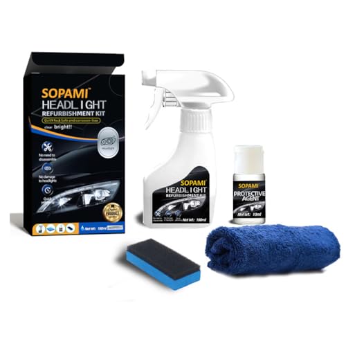 SOPAMI Automotive Headlight Restoration Kit