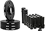 4 Pc 5x112 MM Black Hub Centric 15 MM & 20 MM Wheel Spacers 66.6 Wheel Bore + Black Conical Spline Tuner Bolts Aftermarket Wheels Works with Audi 2009 + A4 A5 A6 A7 A8 S4 S5 S6 S7