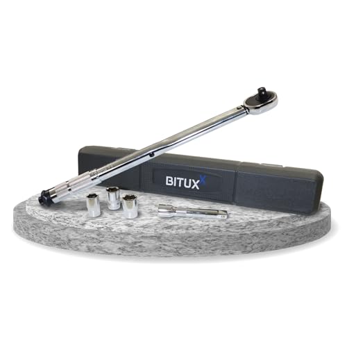 BITUXX® Drehmomentschlüssel Set 1/2 40-210 Nm Ratsche Werkzeug Drehmoment Schlüssel Drehmomentenschlüssel inklusive 17/19 / 21 Nüsse