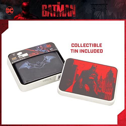 DC Comics The Batman Bifold Wallet, Slim Wallet with Decorative Tin for Men and Women, Multicolor3