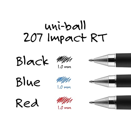 Uni-Ball Impact 207 Bolígrafo Roller Gel Retráctil Tinta Roja miniatura 6