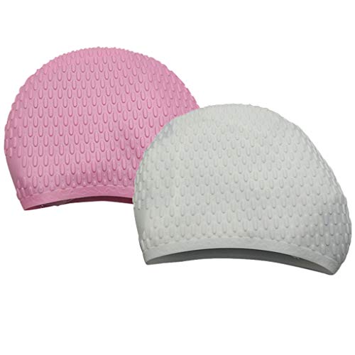 Touca de Natação Waterdrop Homens Mulheres Elastic silicone à prova d'água Orelhas Cabelo Comprido