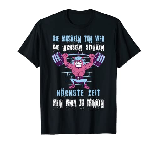 Fitness Spruch Gym Post Workout Shake Eiweiss Pulver Gainer T-Shirt