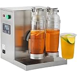 PweKzxt MáQuina AutomáTica para Preparar Té con Leche, Coctelera EléCtrica De Doble Marco para Té con Leche Y CóCteles, MáQuina AutomáTica De Acero Inoxidable De 400 RPM, para Té, Zumo, Café, Leche