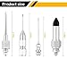 Norkmdi 5PCS Car Grease Gun Needle Accessory Set, Detachable Vehicle Grease Fitting Adapter with Dispenser, Couplers, Nozzle Tip, Narrow & Deep Spaces Automotive Accessories, Universal Fit