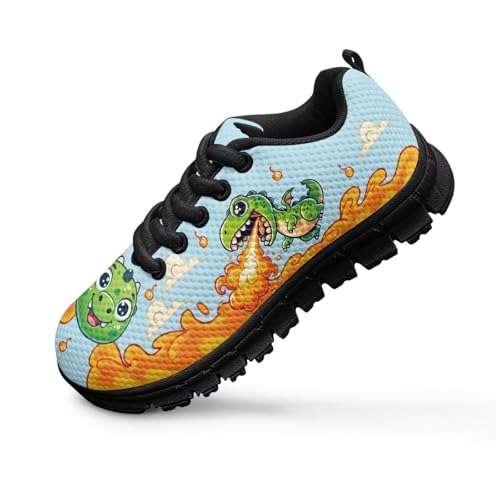 Kids Animals Sneaker Soft Breathable Lace-Up Tennis Shoes for Litter Kids Lightweight Anti-Slip Athletic Footwear Running Shoes for Big Kid US 11-5 - Main Image