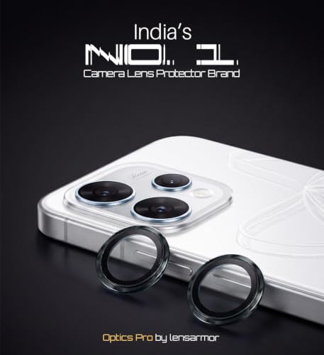 Image of Lensarmor Compatible with OPPO Reno 15 Black Camera Lens Protector - Premium 9H Tempered Glass, Anti-Reflective Coating, Military-Grade Protection & Case-Friendly Design