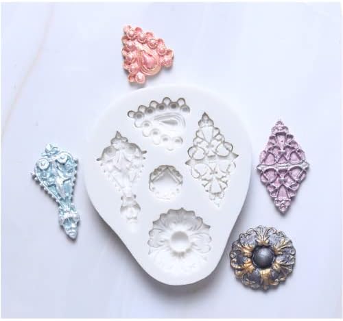 Miniatura 6 de Anyana Moldes para hornear de diamante, mini broche de joyería, moldes de silicona para fondant, cabujón, herramientas de decoración de pasteles,