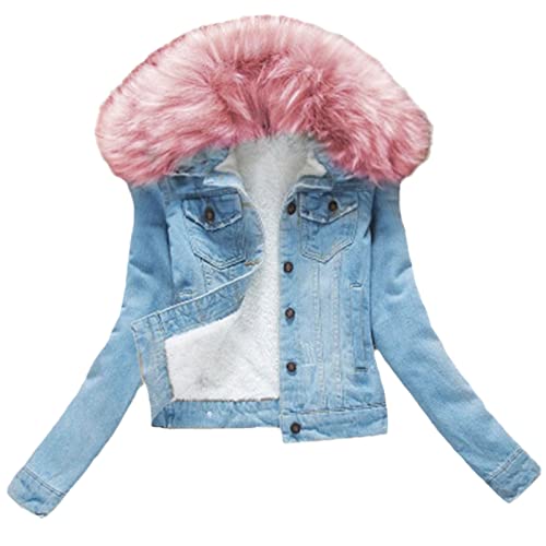 Manteau en coton cachemire rose taille XXL et veste en jean d'hiver