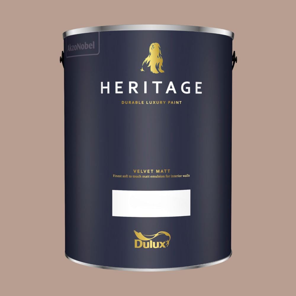 Dulux Heritage Walls and Ceilings Paint - Mid Umber Velvet Matt Emulsion - 5L